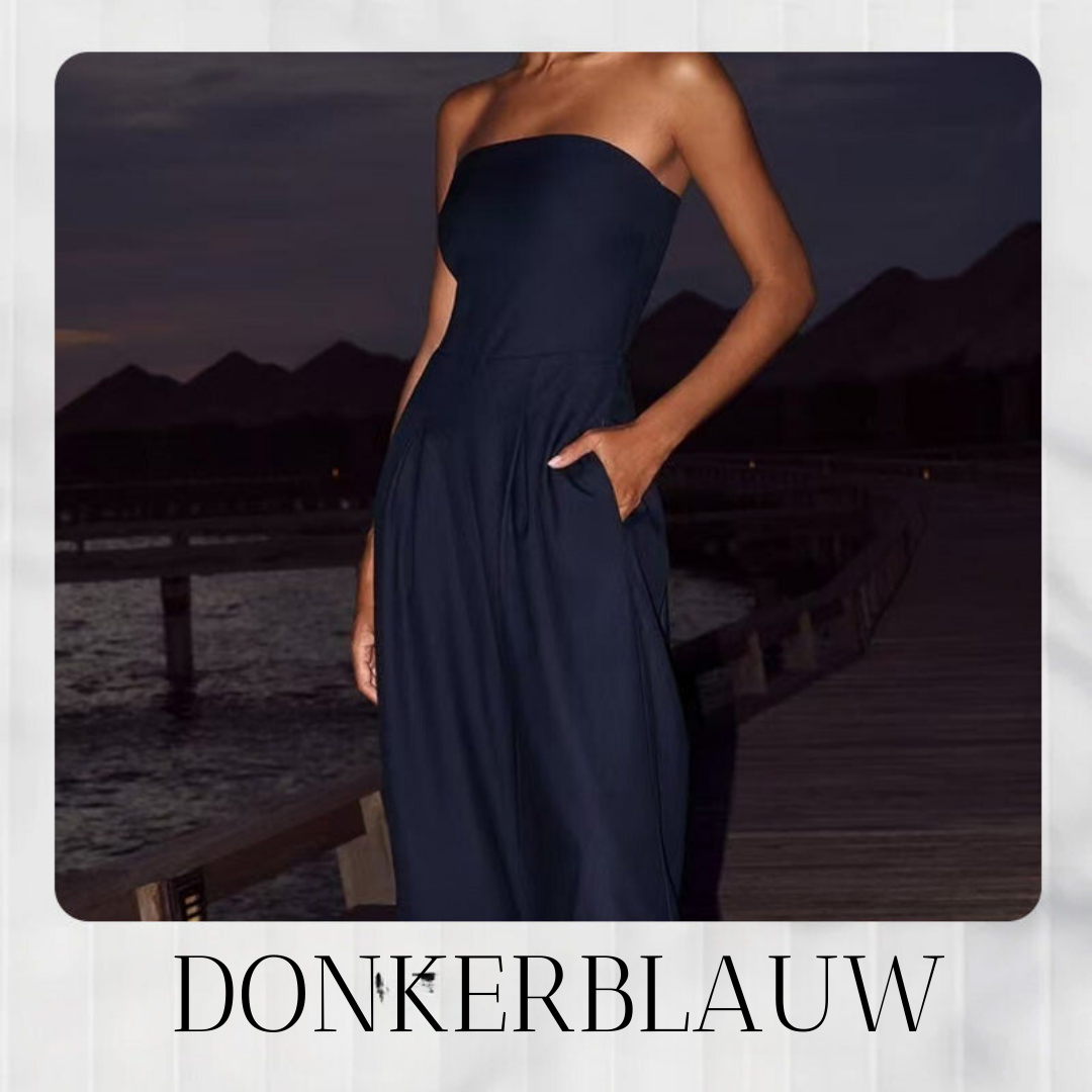 Paulina | Strapless Maxi Dress with Pockets