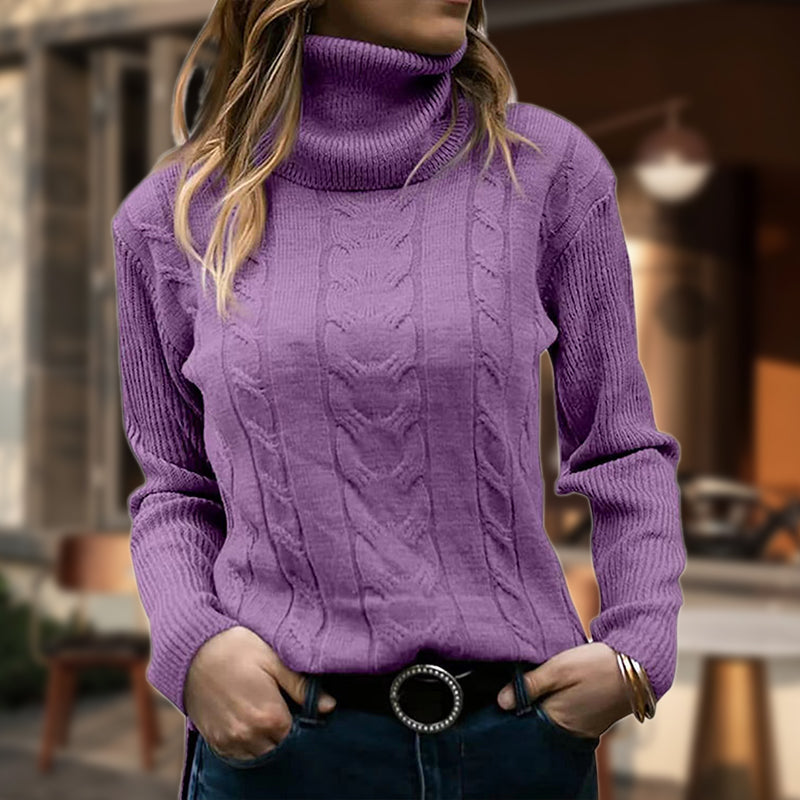 Fenna™ | Luxe Ribgebreide Coltrui voor Dames