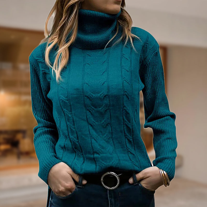 Fenna™ | Luxe Ribgebreide Coltrui voor Dames