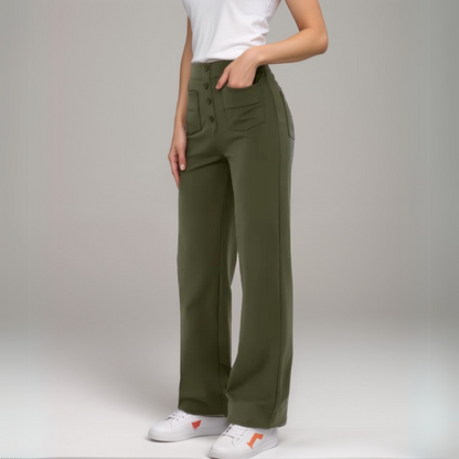 Malmoe | Elastische broek met hoge taille | 1+1 GRATIS