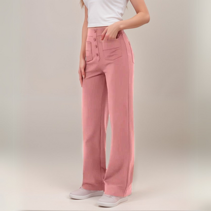 Malmoe | Elastische broek met hoge taille | 1+1 GRATIS