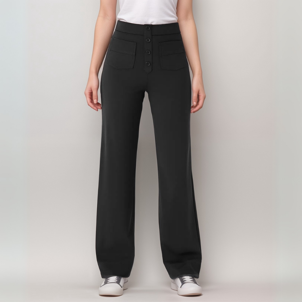 Malmoe | Elastische broek met hoge taille | 1+1 GRATIS