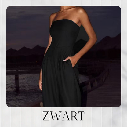 Paulina | Strapless Maxi Dress with Pockets