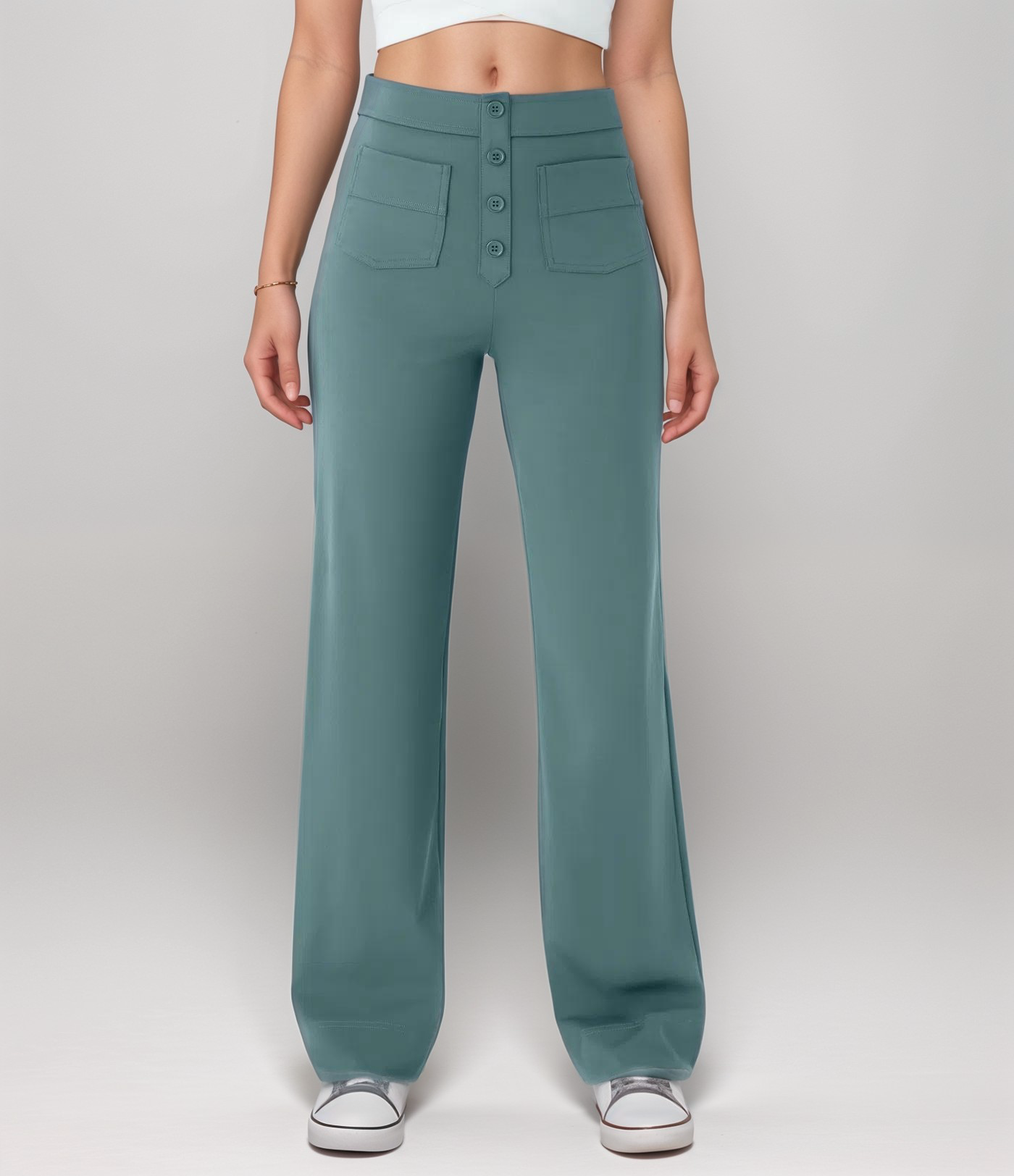 Malmoe | Elastische broek met hoge taille | 1+1 GRATIS