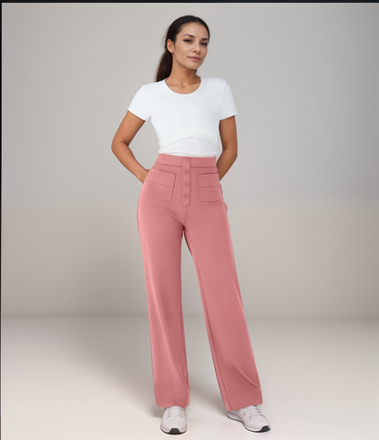 Malmoe | Elastische broek met hoge taille | 1+1 GRATIS