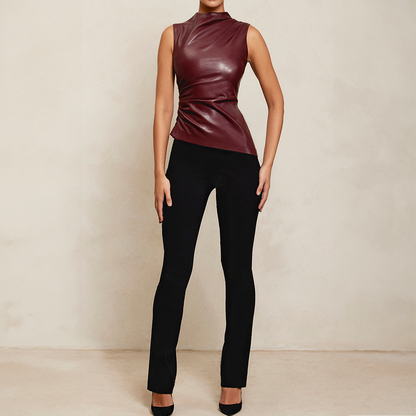 Sina | Vegan Leren Top | 2 Kleuren
