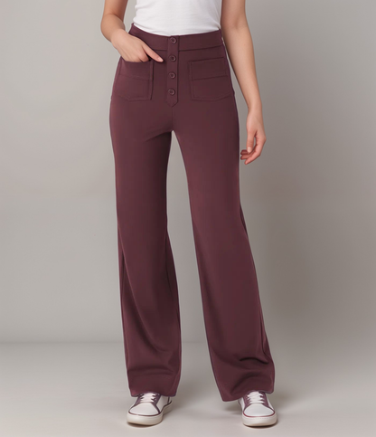 Malmoe | Elastische broek met hoge taille | 1+1 GRATIS