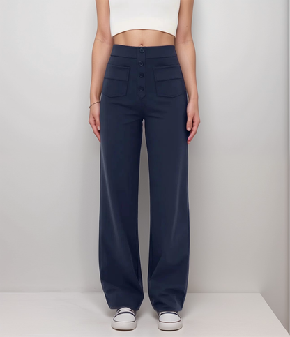 Malmoe | Elastische broek met hoge taille | 1+1 GRATIS