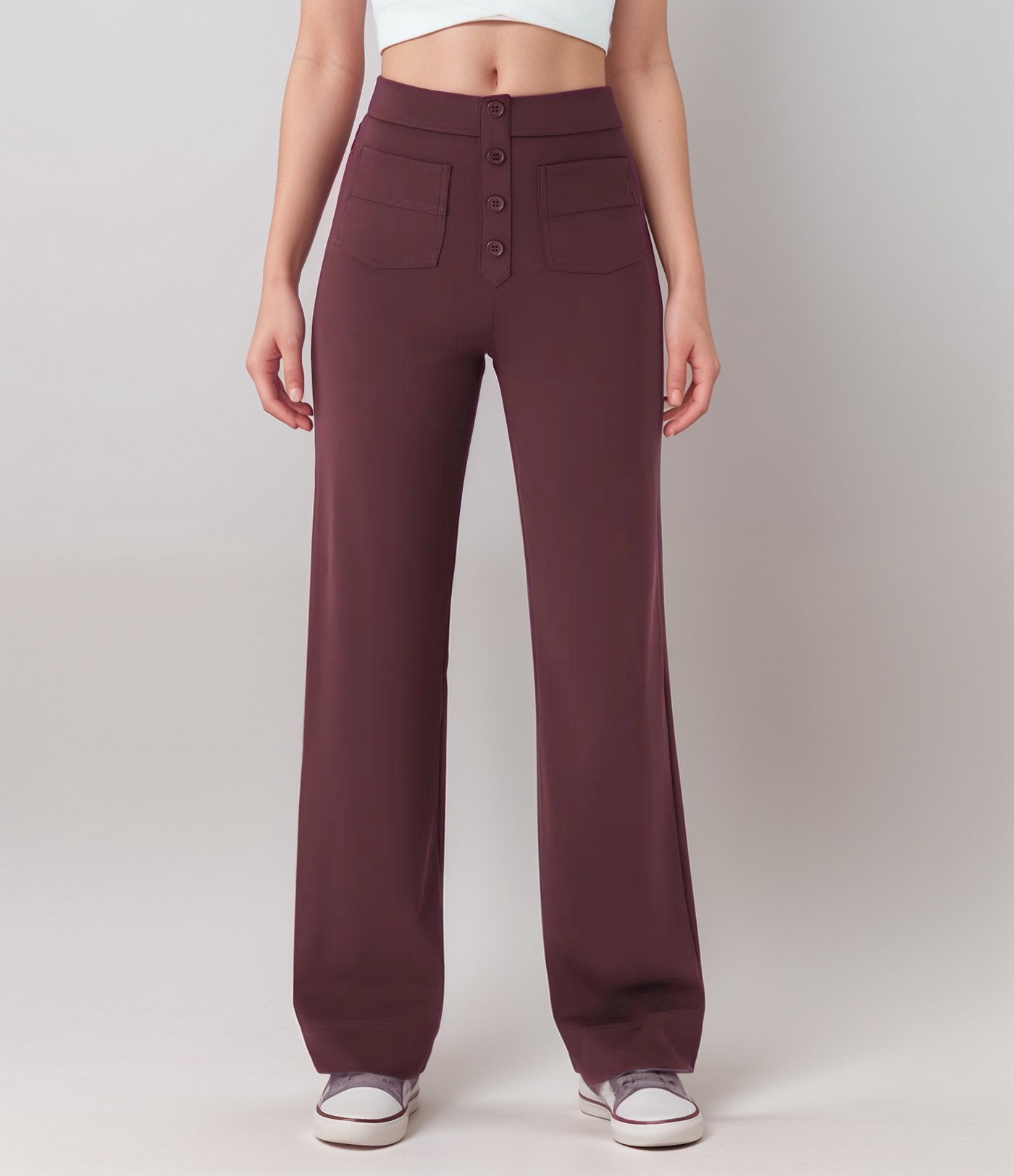 Malmoe | Elastische broek met hoge taille | 1+1 GRATIS