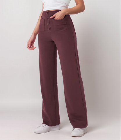 Malmoe | Elastische broek met hoge taille | 1+1 GRATIS