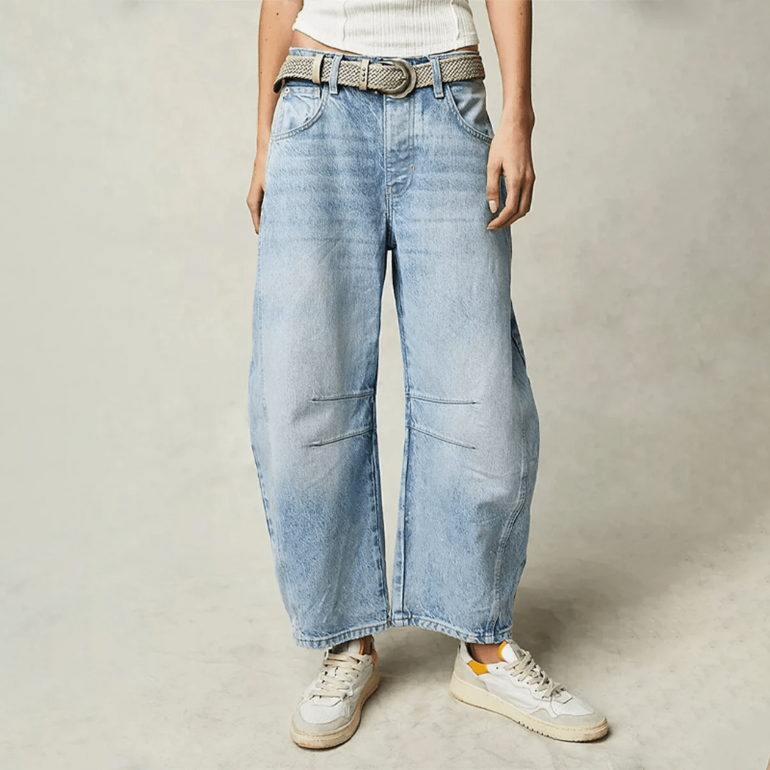 GLORIA™ | JEANS MET WIJDE PIJPEN