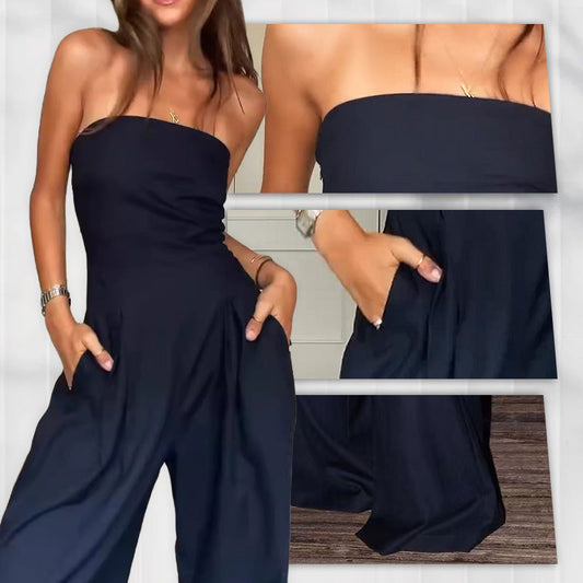 Paulina | Strapless Maxi Dress with Pockets