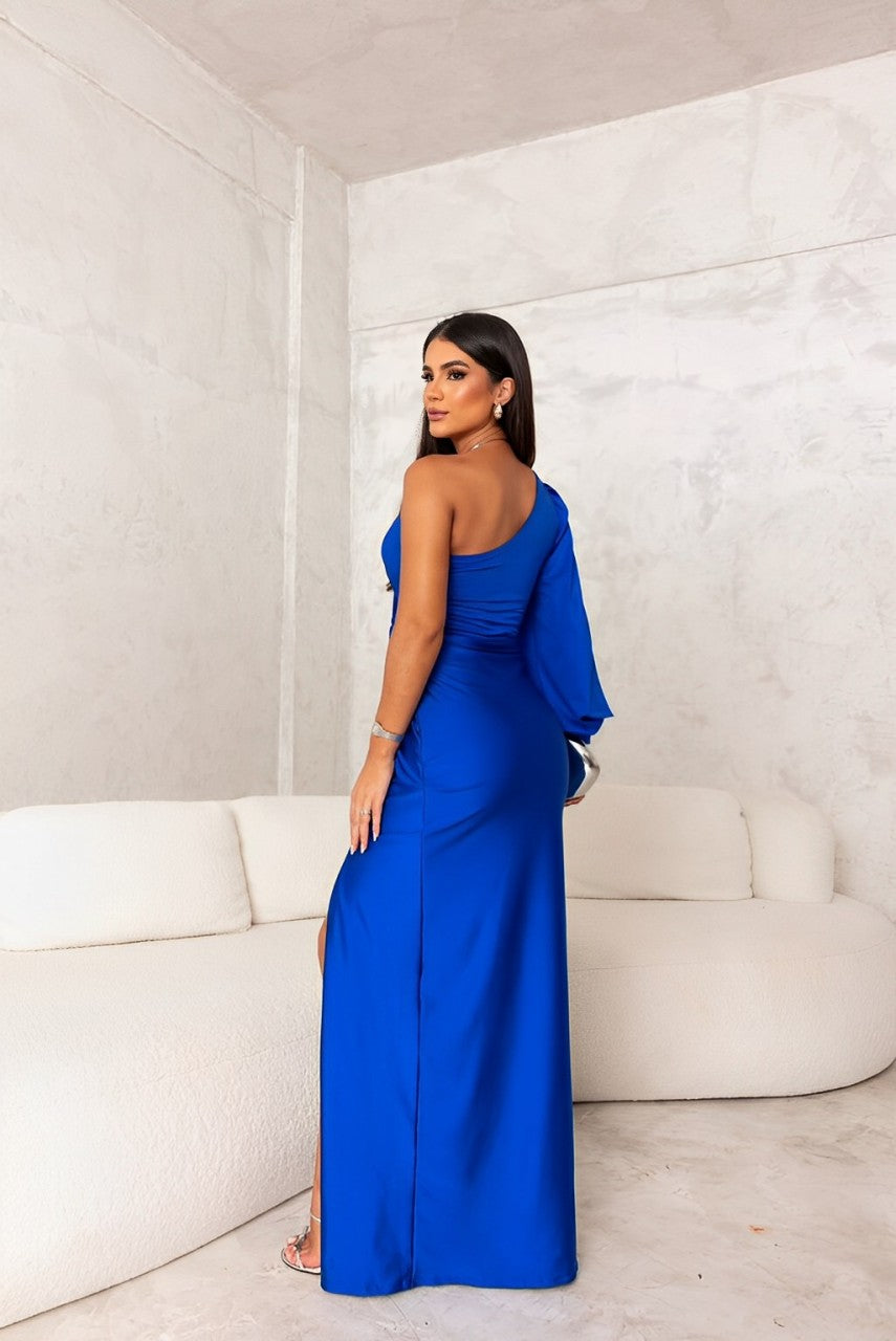 Liro™ | Elegante Eén-Schouder Jurk met Zijsplit